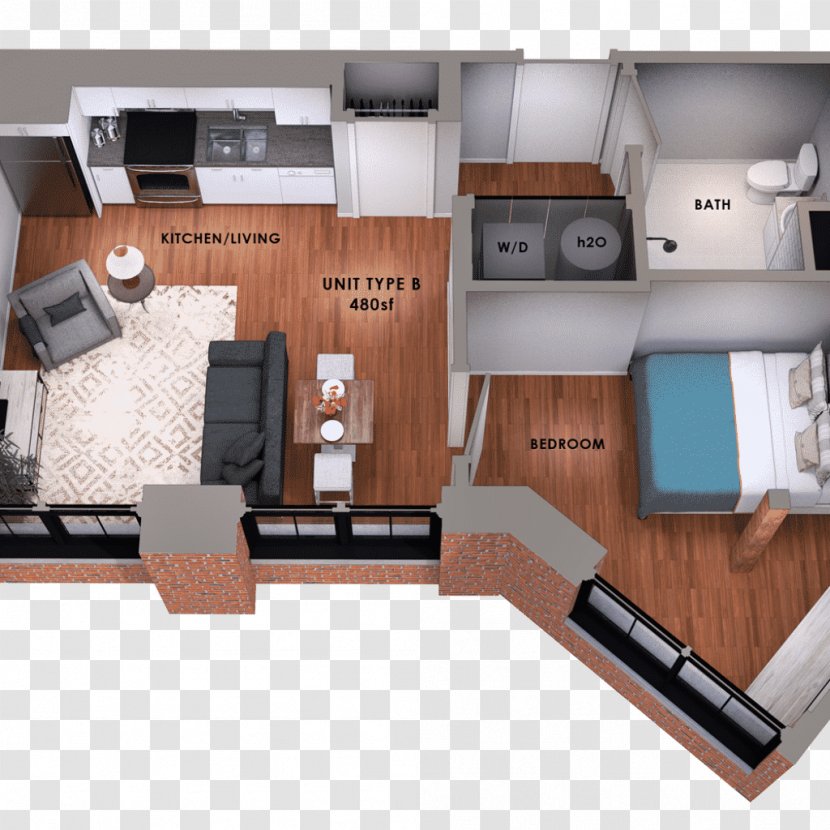 95 Lofts Square Foot Bedroom - Furniture - Apartment Transparent PNG