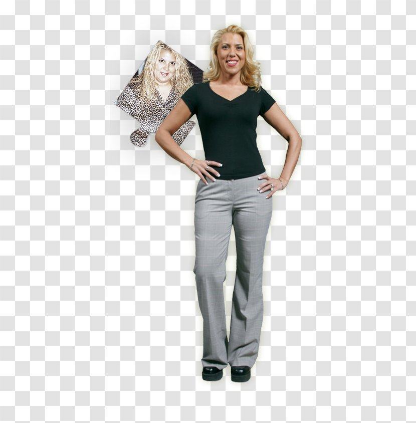 Jeans T-shirt Shoulder Sleeve Photo Shoot - Flower - Weight Loss Success Transparent PNG