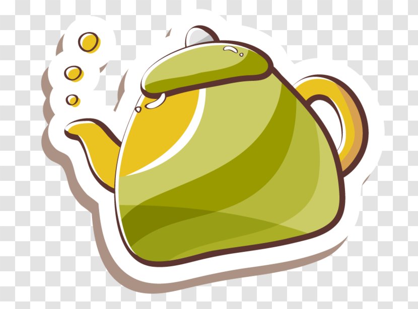 Teapot Clip Art - Drinkware - Lovely Hand-painted Green Tea Transparent PNG