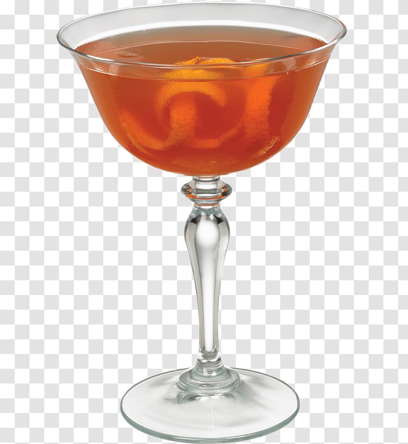 Sour Rye Whiskey Cocktail Wine Glass Manhattan - Alcoholic Beverage - Blood Orange Juice Transparent PNG