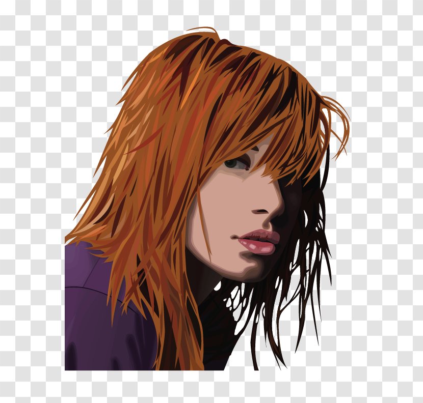 Hairstyle Bangs Hair Coloring Black - Frame - Hayley Williams Transparent PNG