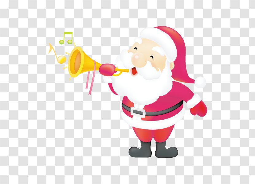 Pxe8re Noxebl Ded Moroz Santa Claus Christmas - Tree - Trumpet Transparent PNG