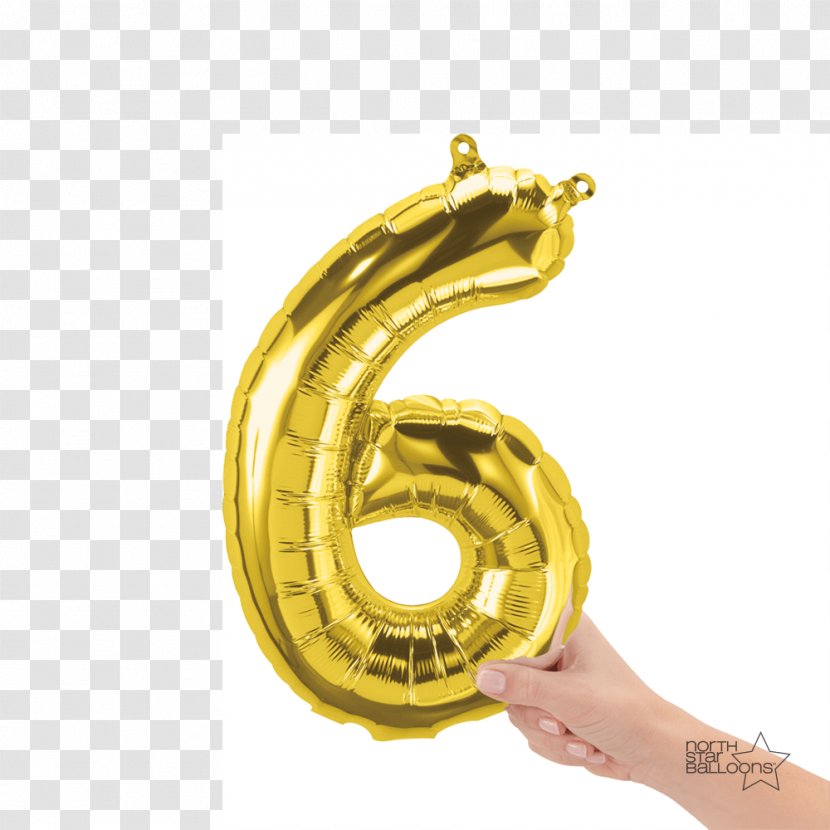 Mylar Balloon Gold Number Party - Birthday FoilGold Transparent PNG