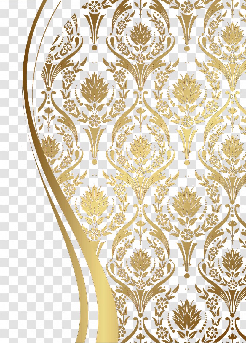 Motif Pattern - Wall - Golden European Transparent PNG