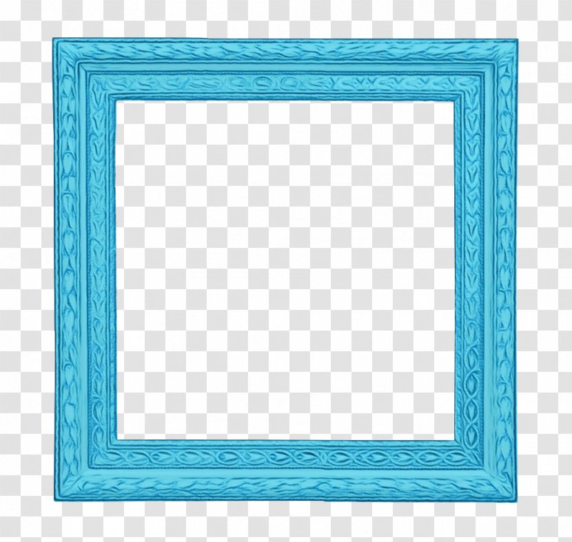 Background Design Frame - Rectangle M - Interior Teal Transparent PNG