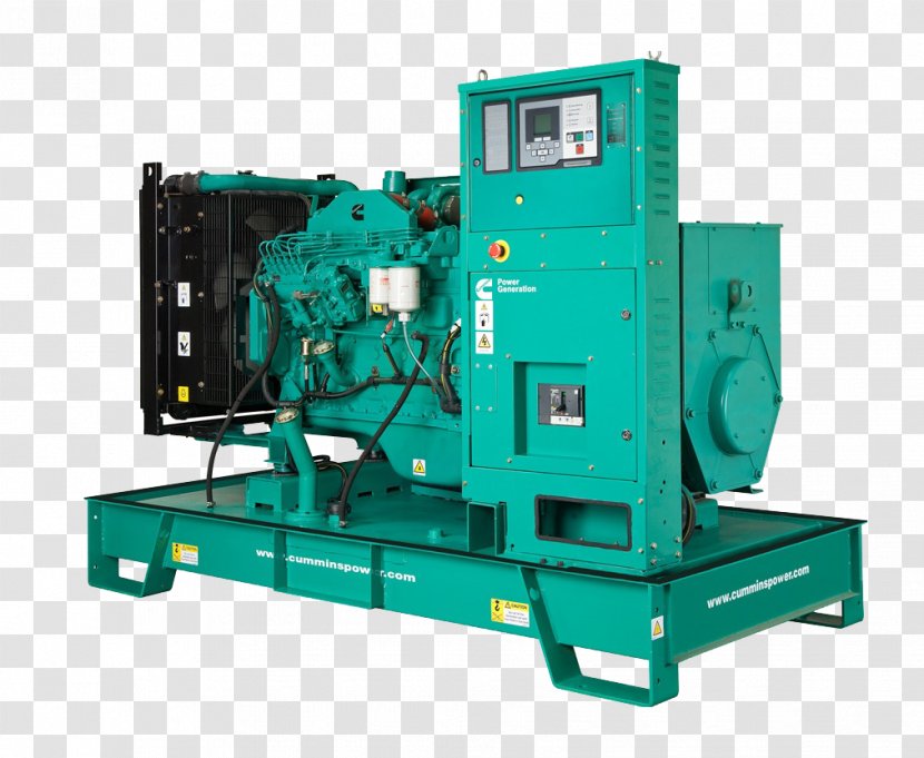 Electric Generator Diesel Cummins Power Generation Station - Engine Transparent PNG