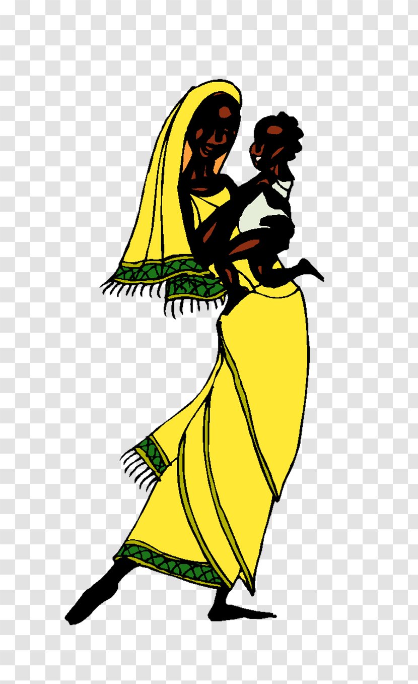 Africa Tribe Ethics Illustration - Art - Hold The Child's Hand-painted Black Women Transparent PNG