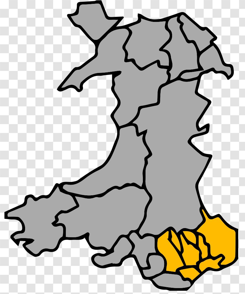 Cardiff Gwynedd Map Welsh Encyclopedia - South Wales Transparent PNG