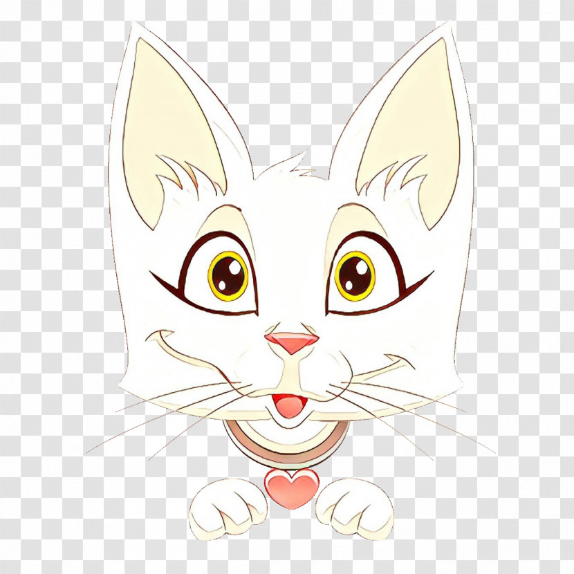 Cat White Whiskers Small To Medium-sized Cats Cartoon Transparent PNG