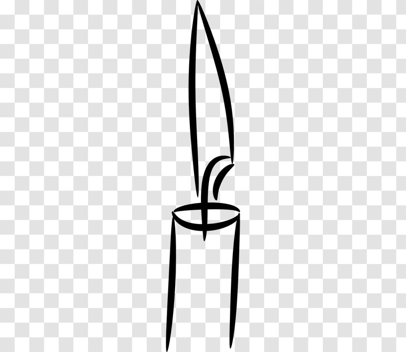 Black And White Candle Clip Art - Fire Transparent PNG