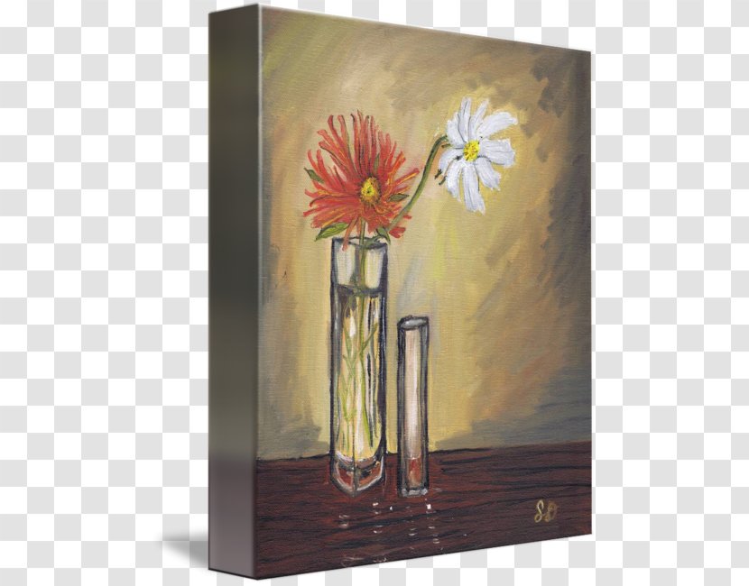 Floral Design Acrylic Paint Still Life Vase Art - Painting - Glass Transparent PNG