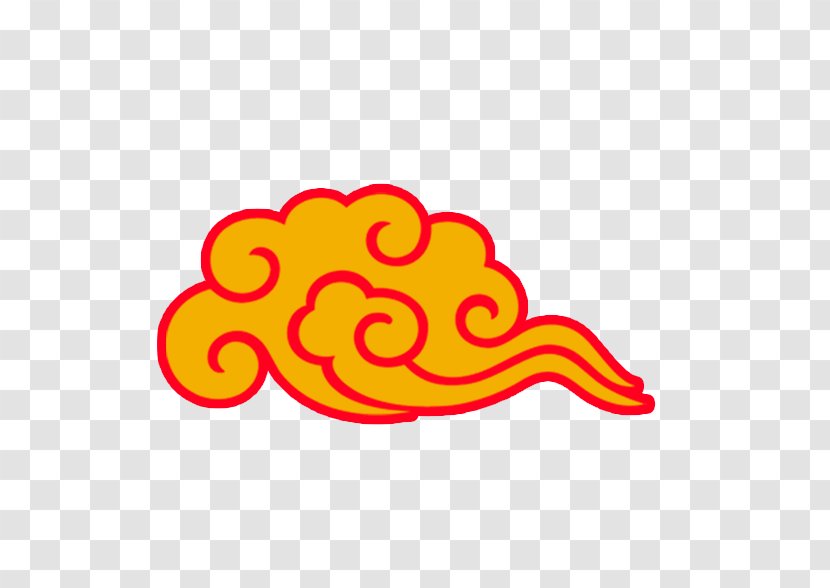 Xiangyun County Gratis Drawing - Orange - Chinese Style Clouds Transparent PNG