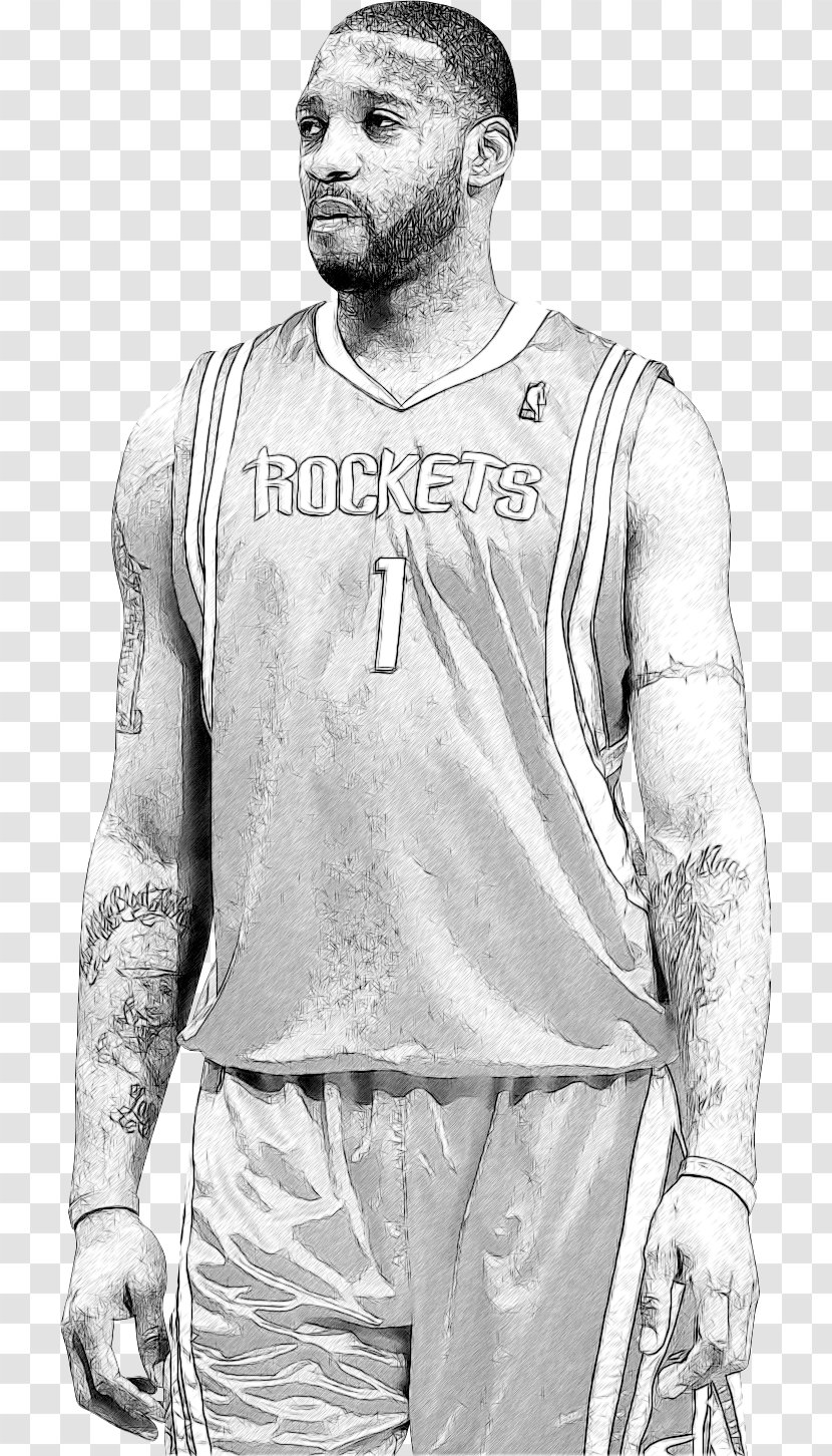Tracy McGrady NBA Houston Rockets Basketball Drawing - Heart - Nba Transparent PNG
