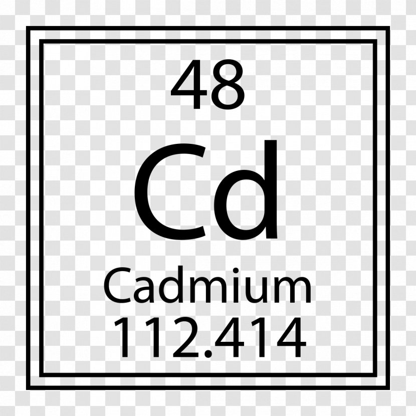 Periodic Table Cadmium Symbol Chemical Element Lead - Rectangle Transparent PNG