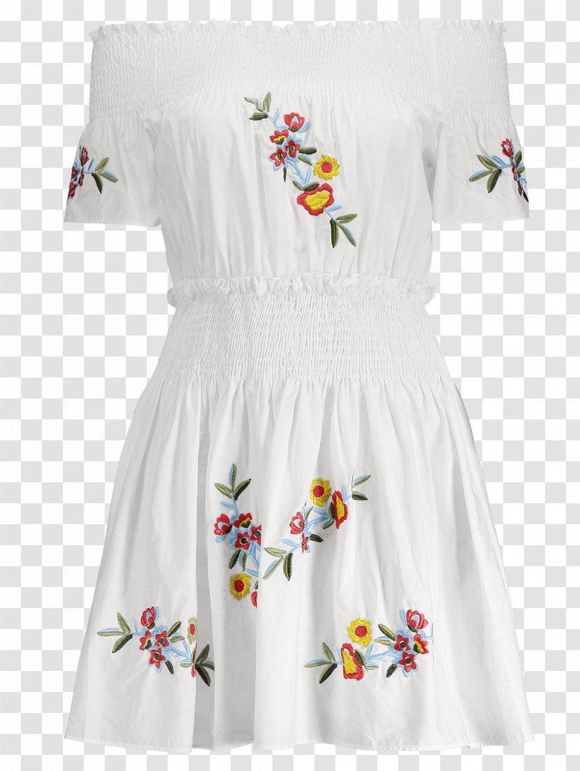 Dress Shoulder T-shirt Sleeve Embroidery - Jacket - Embroidered Cloth Transparent PNG