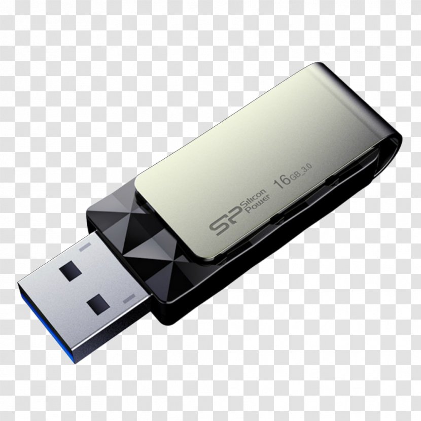 Diamond-cutting USB Flash Drive Blaze B30 Drives Silicon Power 3.0 - Usb - Disk Transparent PNG