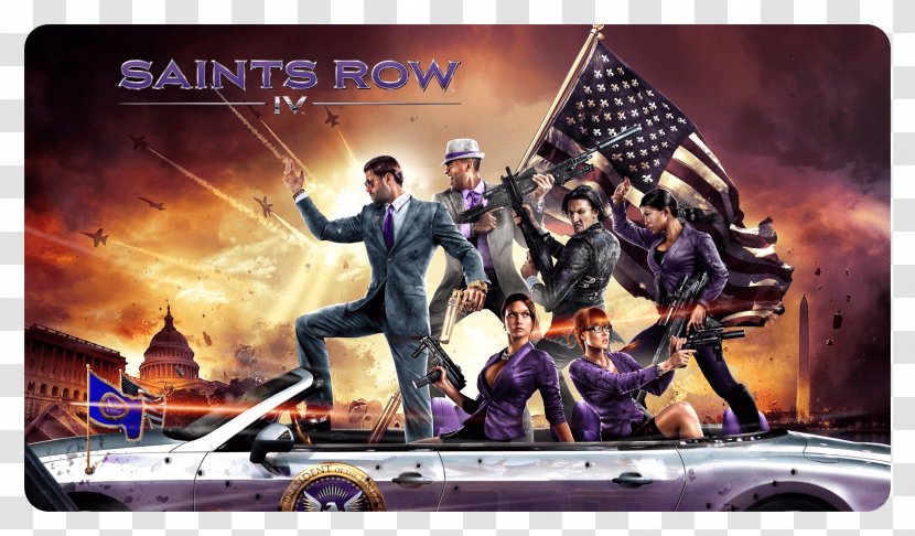Saints Row IV Row: The Third Gat Out Of Hell Xbox 360 - Film - Hitman Transparent PNG