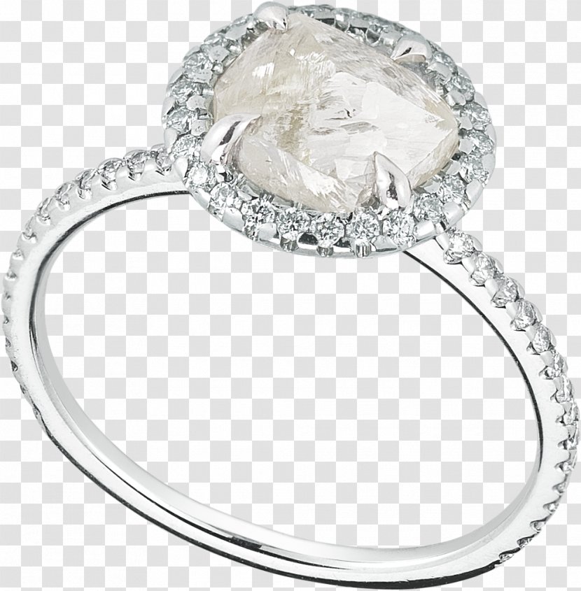 Diamond Engagement Ring Princess Cut - Rough - Creative Wedding Rings Transparent PNG