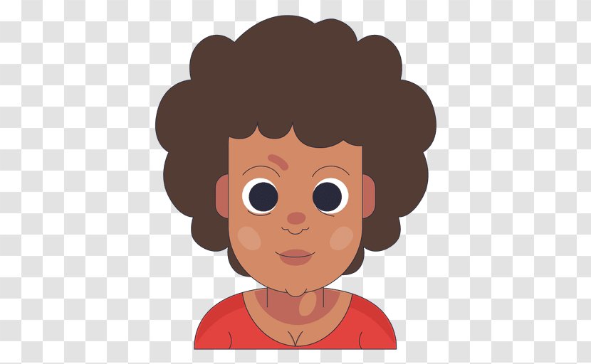 Afro Hair Face Child Skin - Watercolor Transparent PNG