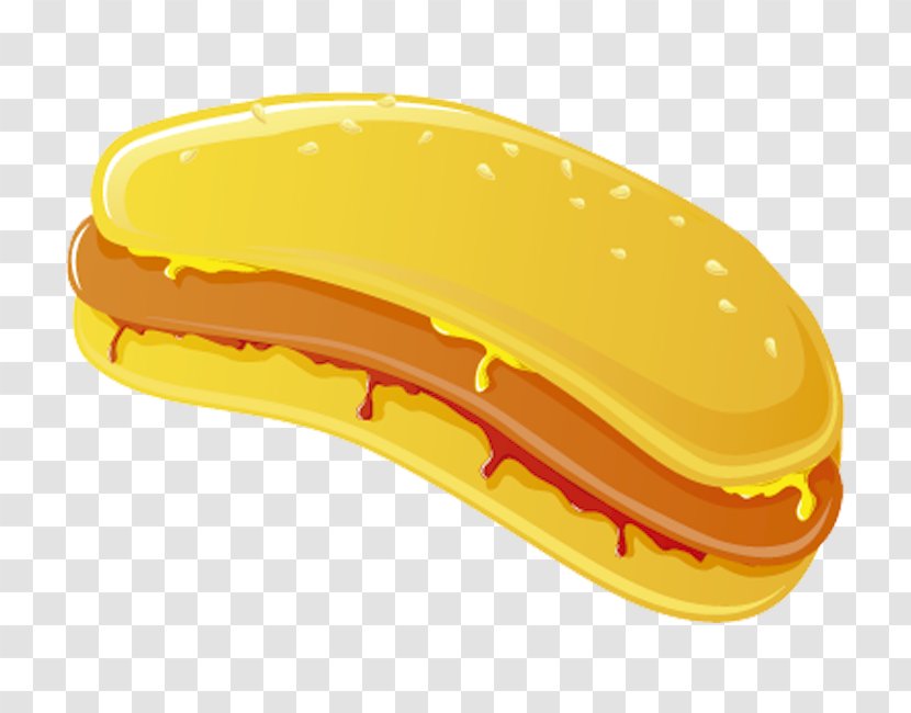 Hot Dog Fast Food Hamburger Kebab Barbecue - Orange Transparent PNG