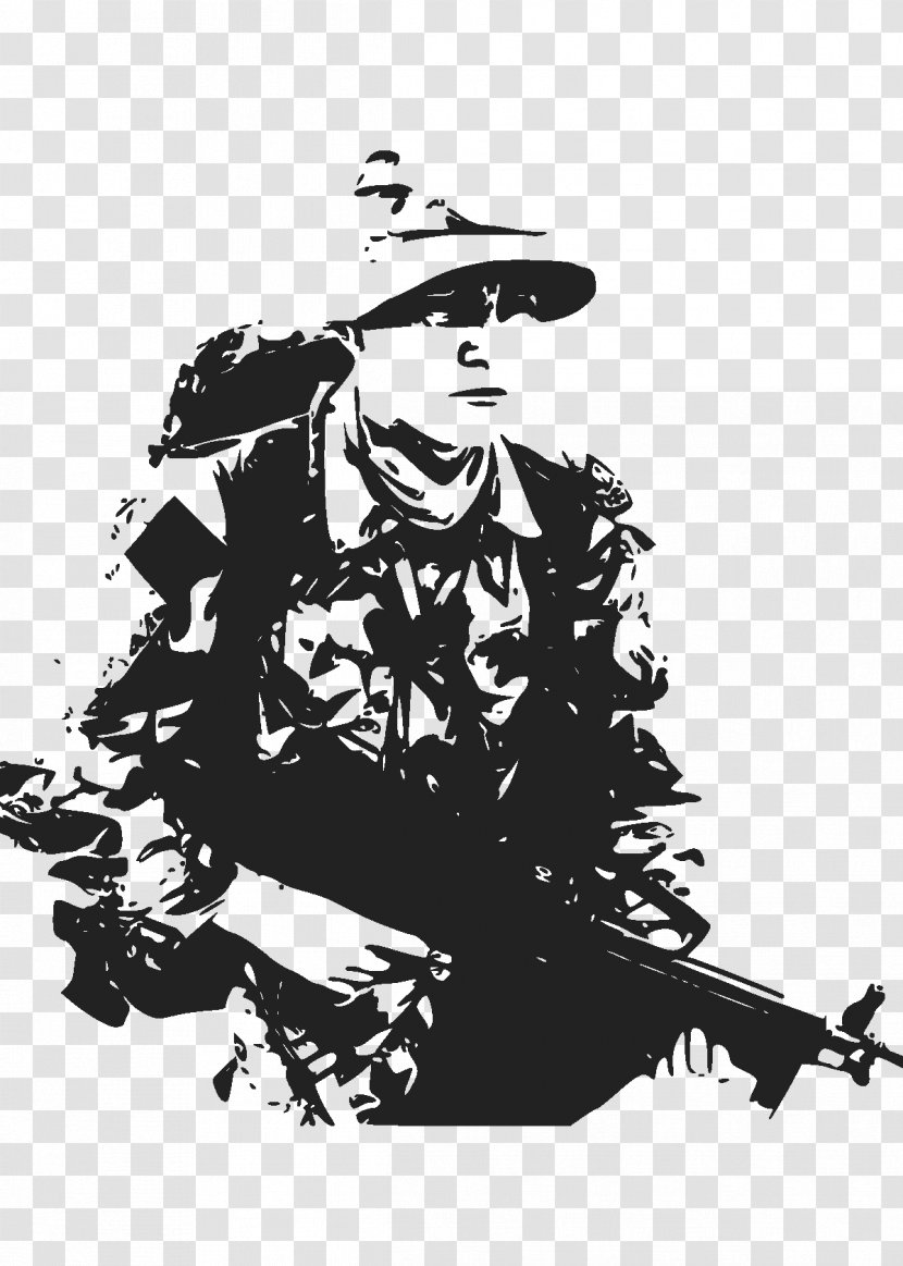 United States Soldier Military Army - Monochrome Transparent PNG