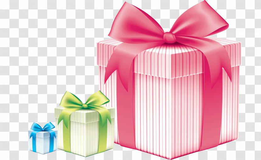 Ribbon Gift Box - Pink Transparent PNG