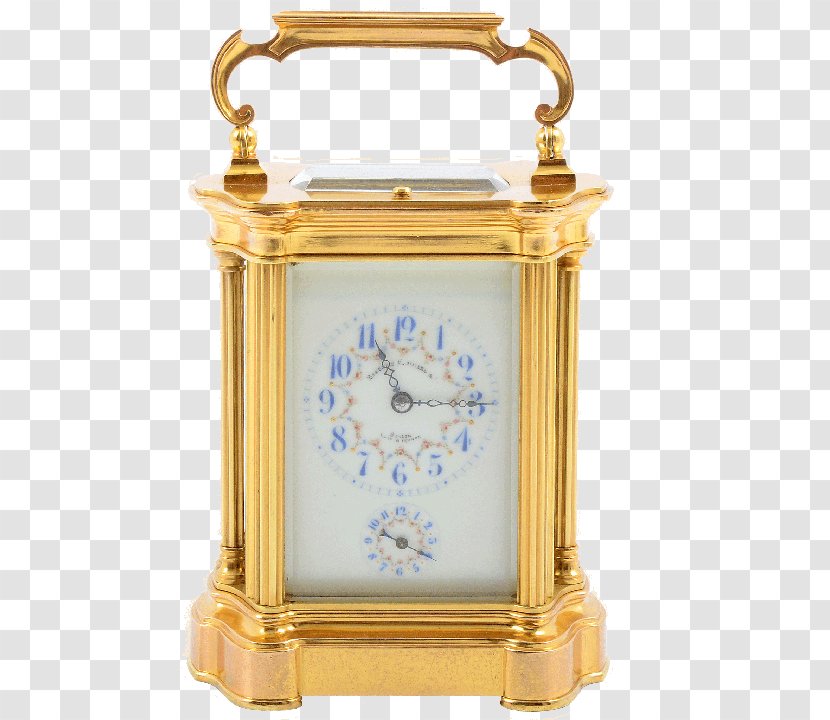 Carriage Clock Mantel Brass Calendar Ormolu - French - Table Transparent PNG