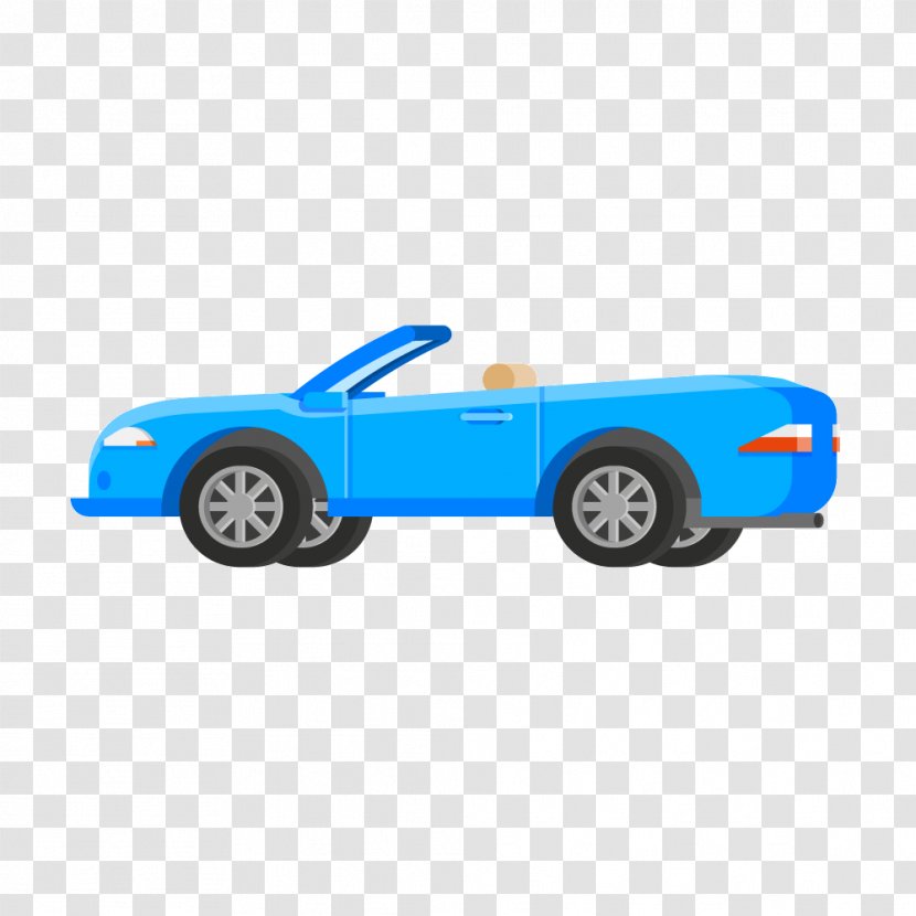 Sports Car Luxury Vehicle Convertible - Roadster - Blue Transparent PNG