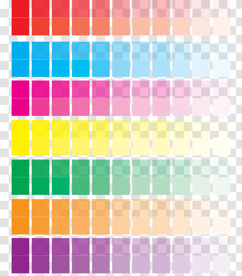 Color Chart RGB Model Printing Yellow - Textile - Pastel Transparent PNG