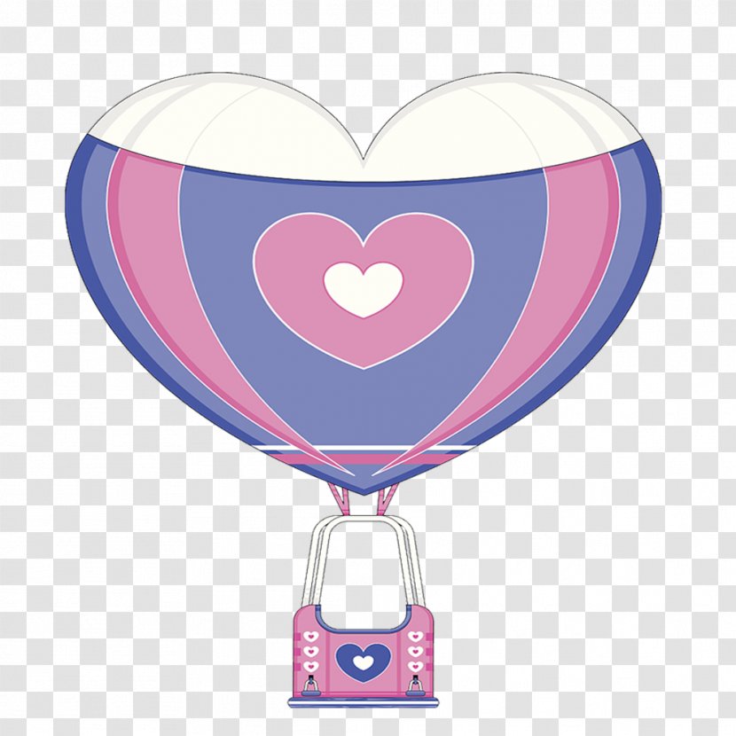 Hot Air Balloon Heart Toy - Flower - Peach Color Transparent PNG