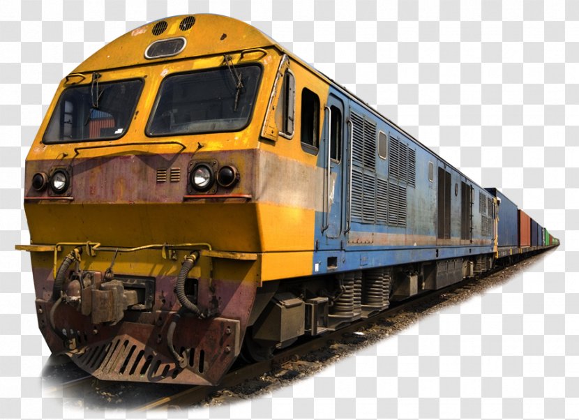 Railroad Car Rail Transport Track Electric Locomotive - Vehicle - Express Train Transparent PNG