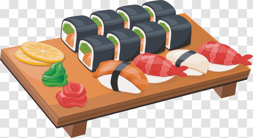 Sushi Japanese Cuisine Makizushi Chinese - Fish Transparent PNG