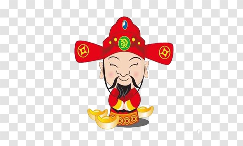 Caishen Chinese New Year Deity Illustration - Guan Yu - Worship God Of Wealth Transparent PNG