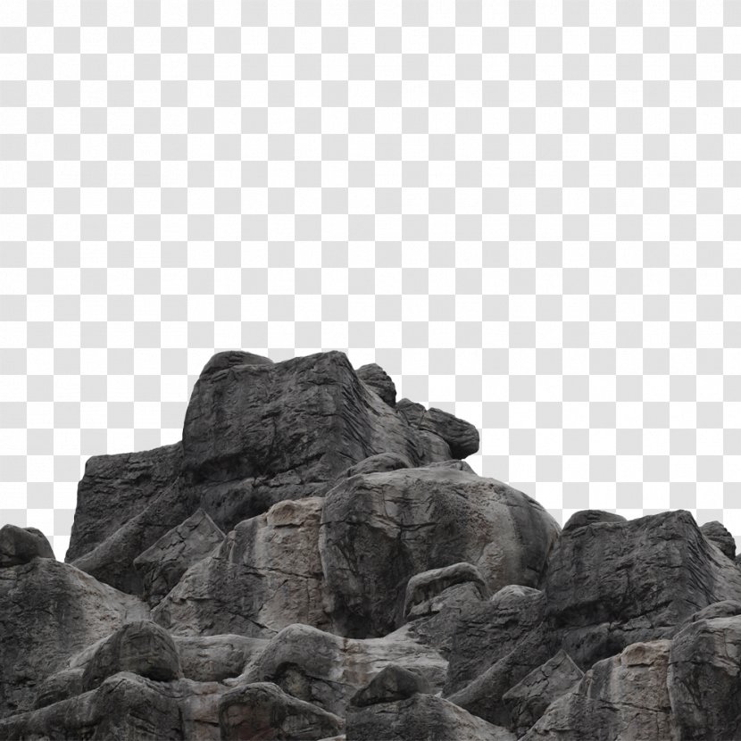 Rock Black And White - Stock Photography - Stone Transparent PNG