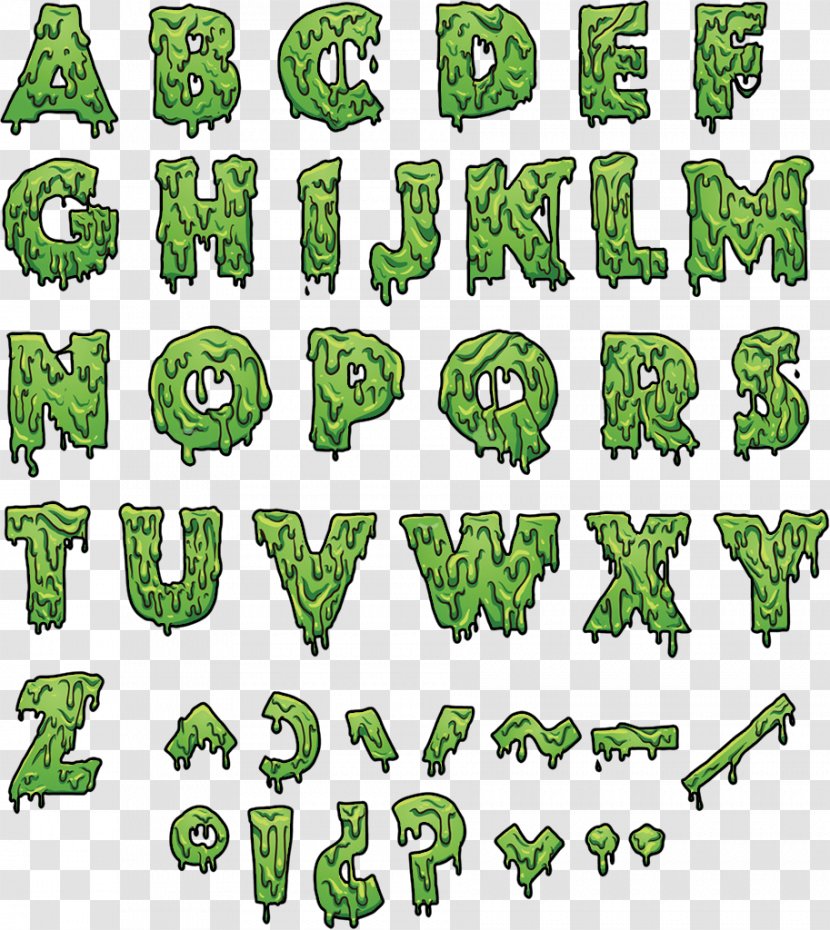 Font Lettering Clip Art Alphabet - Slime Transparent PNG