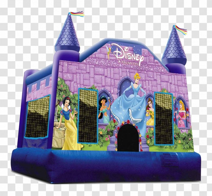 Elsa Anna Inflatable Bouncers Disney Princess Renting - Playground Slide - Castle Transparent PNG