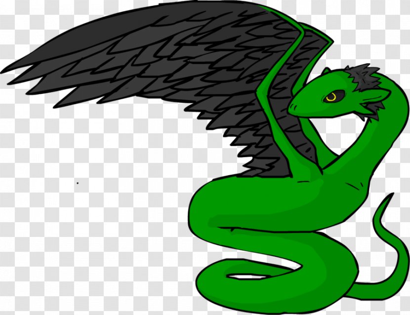 Serpent Velociraptor Green Clip Art - Mythical Creature Transparent PNG