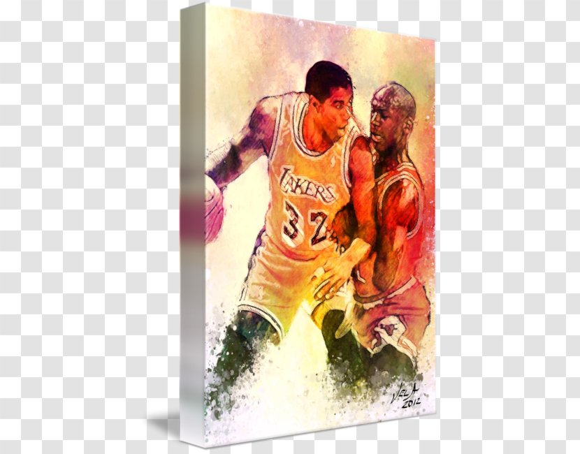 Los Angeles Lakers Chicago Bulls NBA Art Imagekind - Team Sport - Michael Jordan Transparent PNG