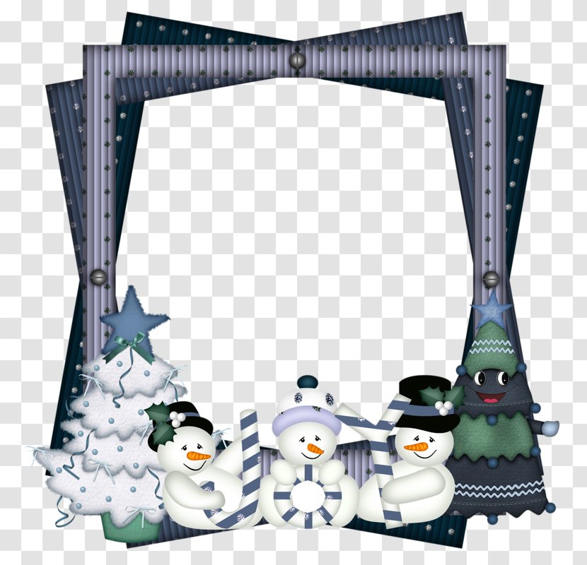 Christmas Snowman Picture Frame Transparent PNG