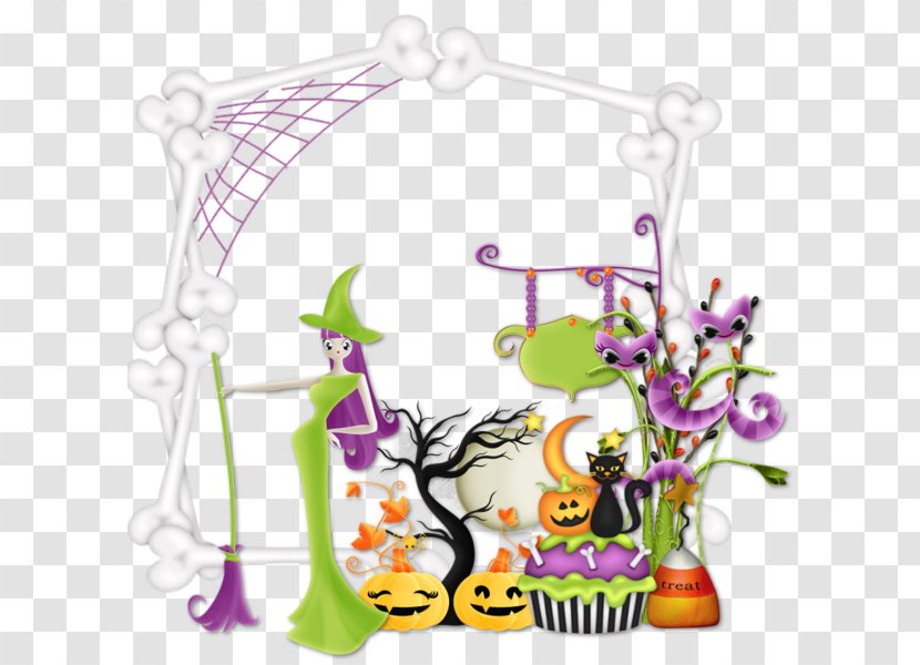 Pumpkin Halloween Clip Art - Tree - Bones And Pumpkins Transparent PNG