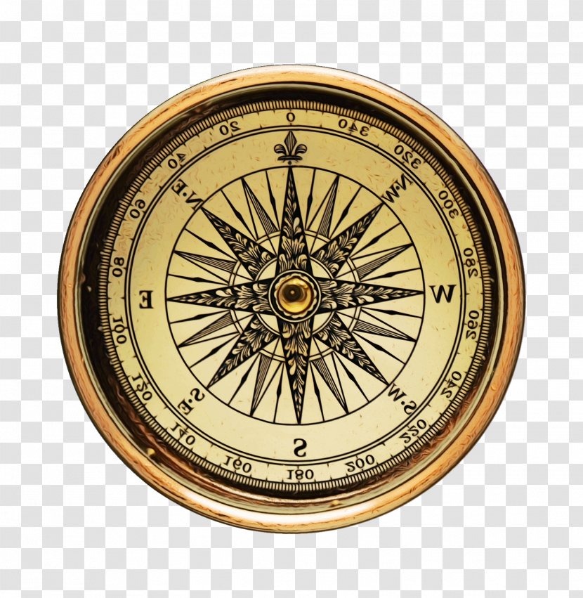 Map Compass - Metal - Antique Transparent PNG