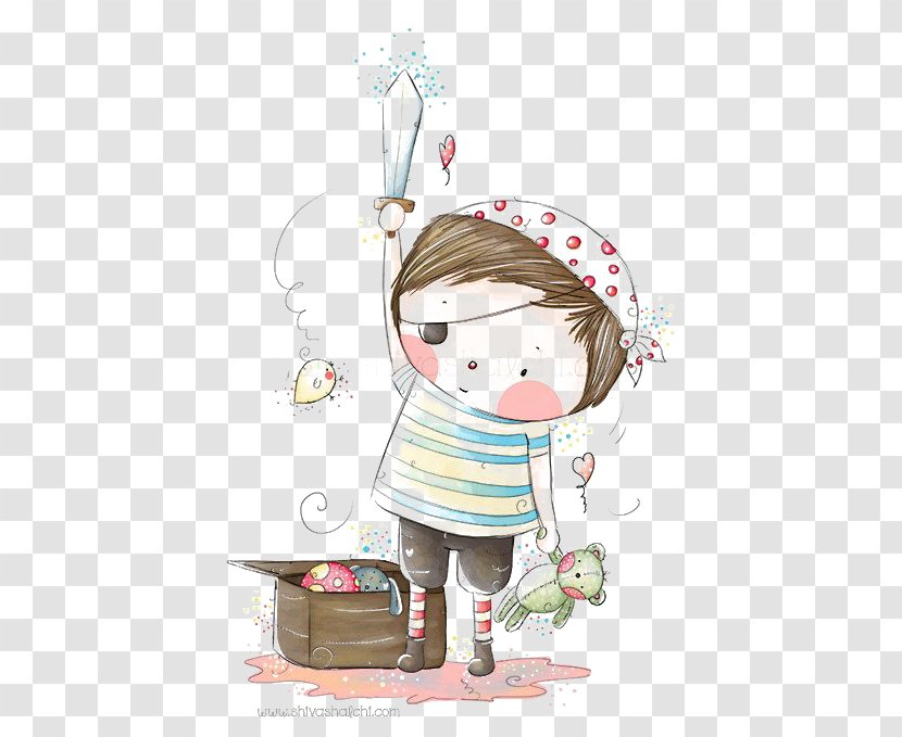 Child Art Illustration - Watercolor - Little Boy Transparent PNG