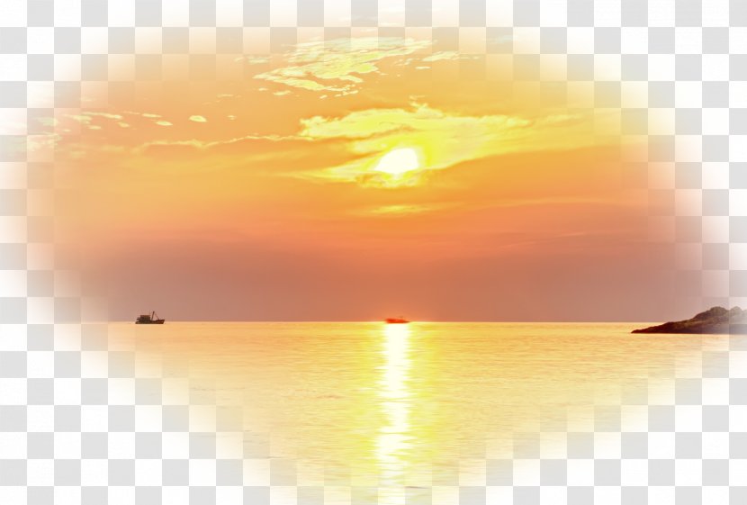 Sky Sunrise Yellow Sea Wallpaper - At Free Pictures Transparent PNG