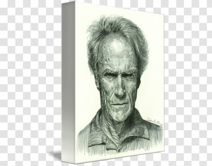 Homo Sapiens Figure Drawing Sketch - Head - Clint Eastwood Transparent PNG