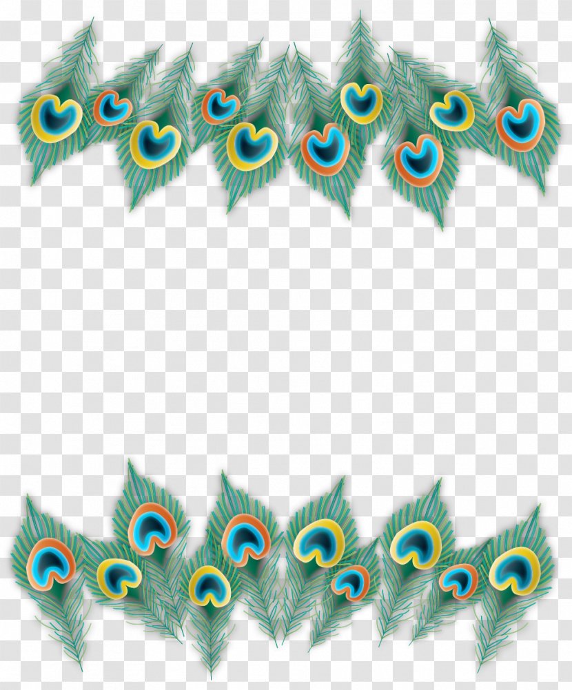 Feather Peafowl Download - Software - Green Peacock Border Transparent PNG