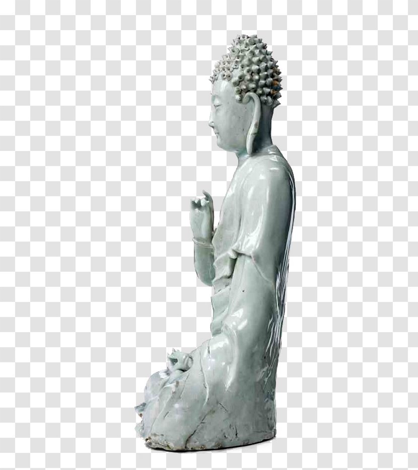 Shakya Buddhahood Buddharupa Buddhism Amitu0101bha - Classical Sculpture - Muni Porcelain Buddha Statue Side Transparent PNG