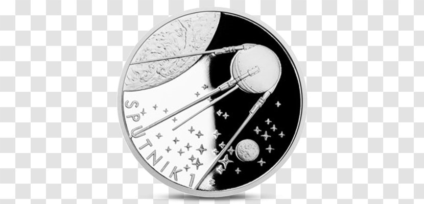 Silver Coin Česká Mincovna Flight - Sputnik Launch Transparent PNG
