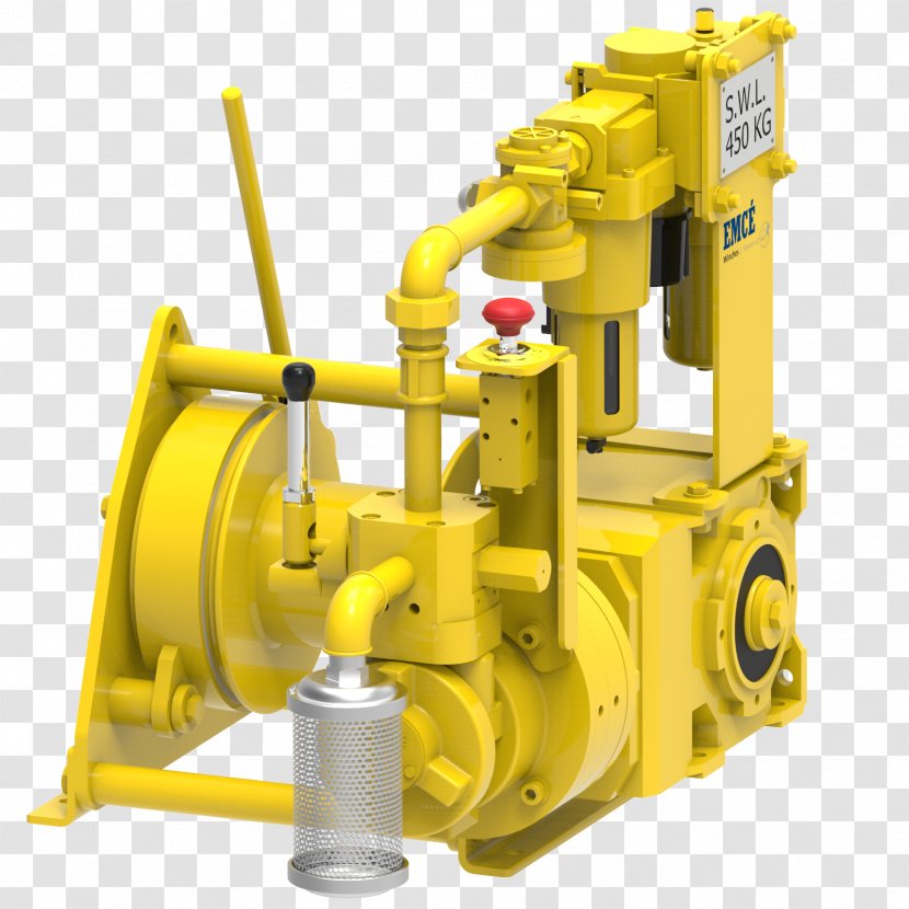 Machine Product Design Cylinder Compressor - Yellow - Speed Limit 5 Transparent PNG
