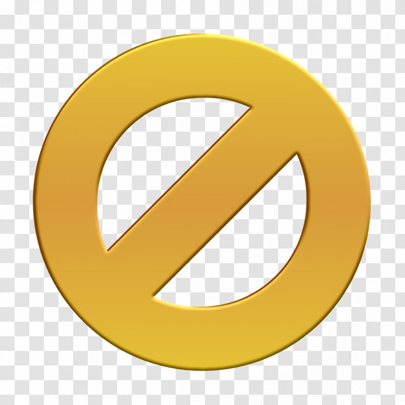 No Icon - Yellow - Sign Logo Transparent PNG