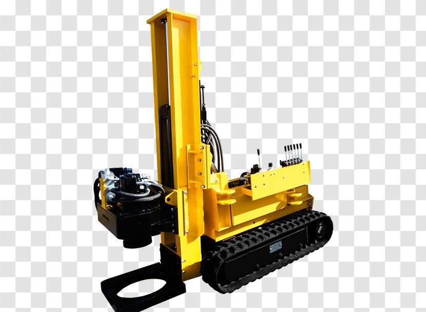 Drilling Rig Machine Augers Deep Foundation Pile Driver - Construction Equipment Transparent PNG